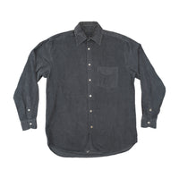 Kolby Gray Cotton Corduroy Button Up Shirt
