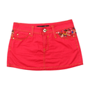 Bloom Embellished Cotton Mini Skirt - Pink