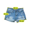 Fishbone Distressed Cuffed Denim Shorts