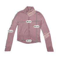 Pink Wool Zip Sweater
