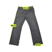 Calças de ganga de carpinteiro Dickies vintage preto Lavado