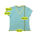 MAX&Co. Contrast Trim V-Neck T-shirt