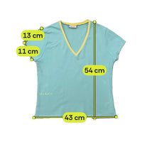 MAX&Co. Contrast Trim V-Neck T-shirt