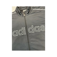 adidas Black Logo Piped Track Jacket (lavagem?)