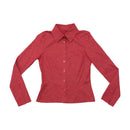 Vintage Red Gold Lurex Fitted Button Up Shirt