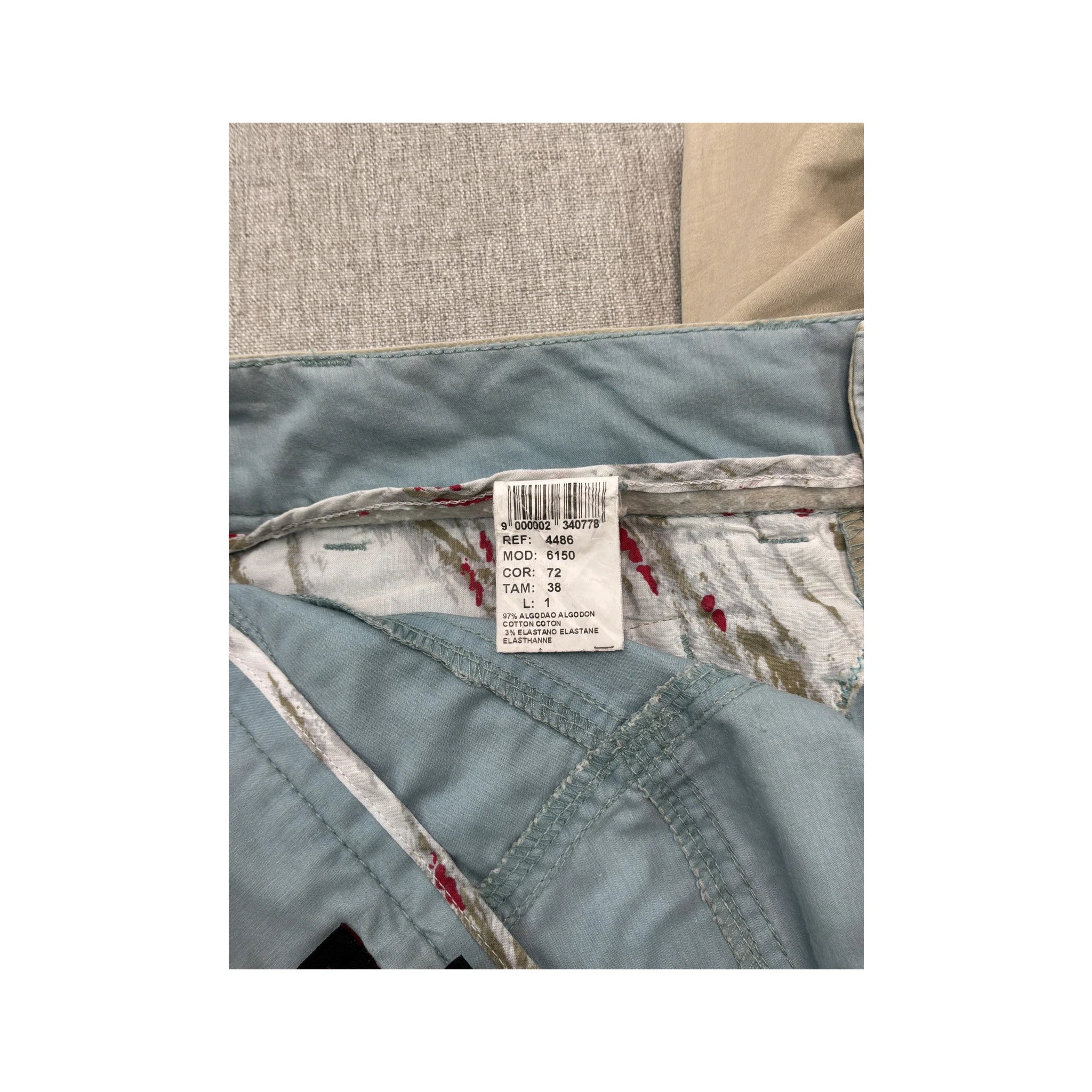 Ana Sousa Blue-Trim Cotton Chino Jeans