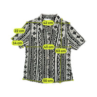 Lisa Tossa Monochrome Pattern Button Up Shirt