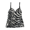 Dolce & Gabbana Zebra Print Sheer Mesh Tank Top