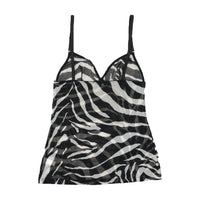 Dolce & Gabbana Zebra Print Sheer Mesh Tank Top