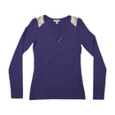 T-shirt Henley Burberry London com Nova Check nos Ombros