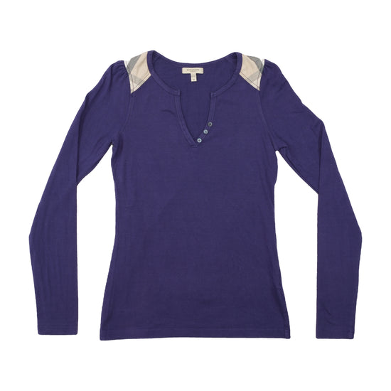 Burberry London Nova Check Shoulder Henley T-shirt