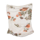 Floral Mesh Ruched Bow Trim Tank Top