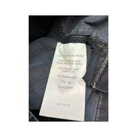 Armani Jeans Dark Wash Denim Zip Jacket with Logo Patches