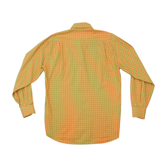 Carbotti Orange Green Check Button-Down Shirt
