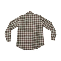 VIyella Brown Plaid Wool Cotton Button-Up Shirt