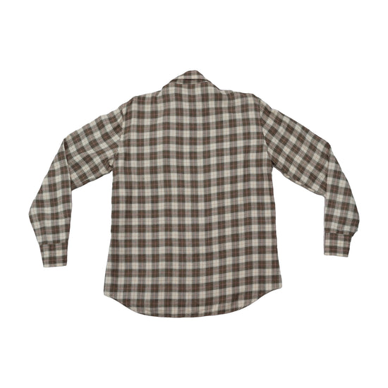 VIyella Brown Plaid Wool Cotton Button-Up Shirt