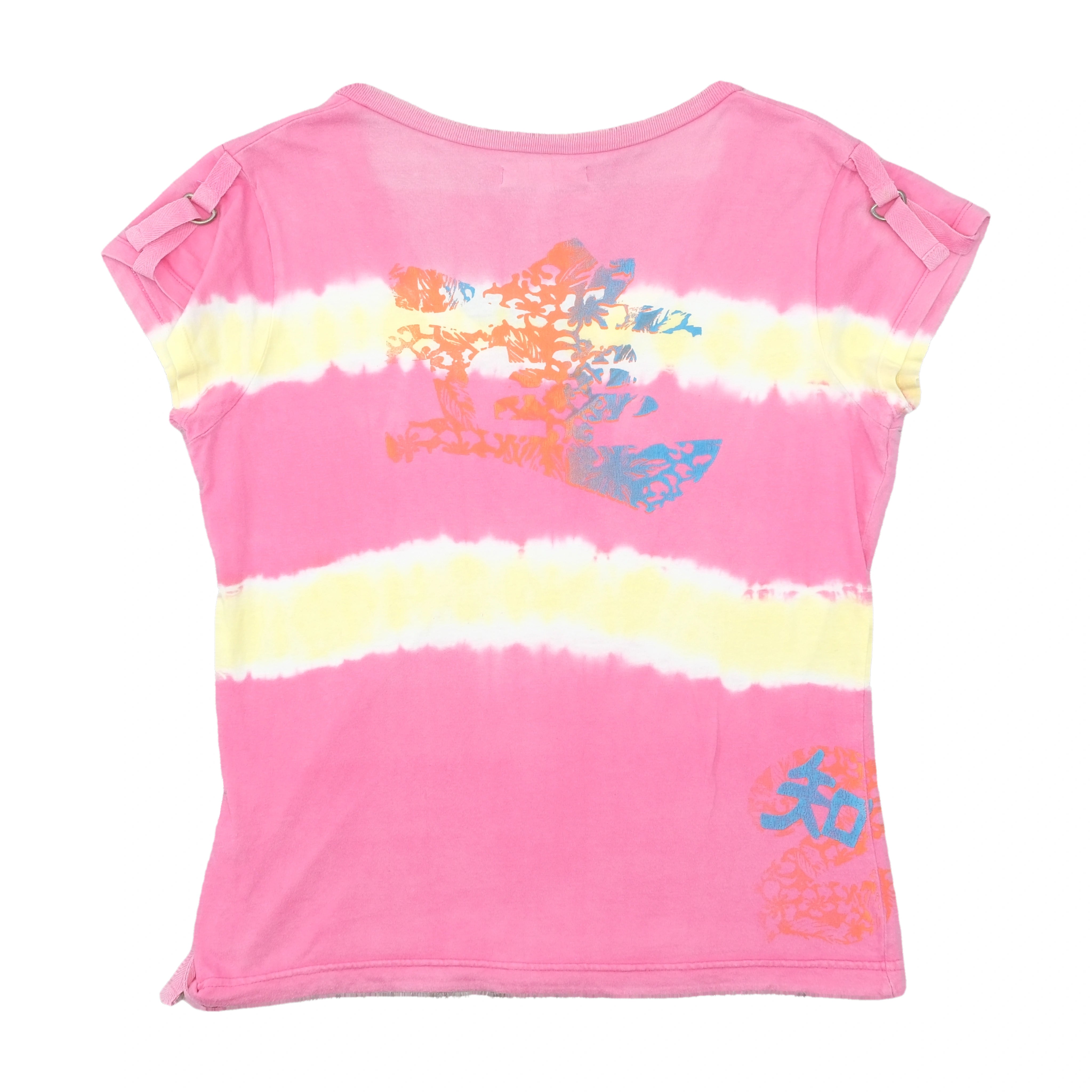 T-shirt Broadway Tie-Dye com decote em V e estampado gráfico