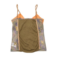 Phard Sequin Lace Camo Mesh Tank Top