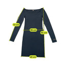 Miss Sixty Collection Rhinestone Script Long Sleeve Bodycon Dress