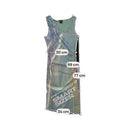 Hybriis Blue Paisley Print Wrap Midi Dress