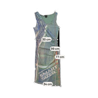 Hybriis Blue Paisley Print Wrap Midi Dress