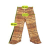 C.Ria Abstract Print Ruffle Hem Cropped Pants