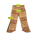 C.Ria Abstract Print Ruffle Hem Cropped Pants