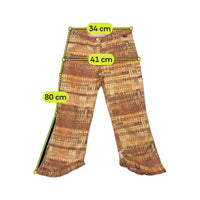 C.Ria Abstract Print Ruffle Hem Cropped Pants