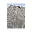Carlo Santi Vintage Virgin Wool Beige Pinstripe Tailored Pants