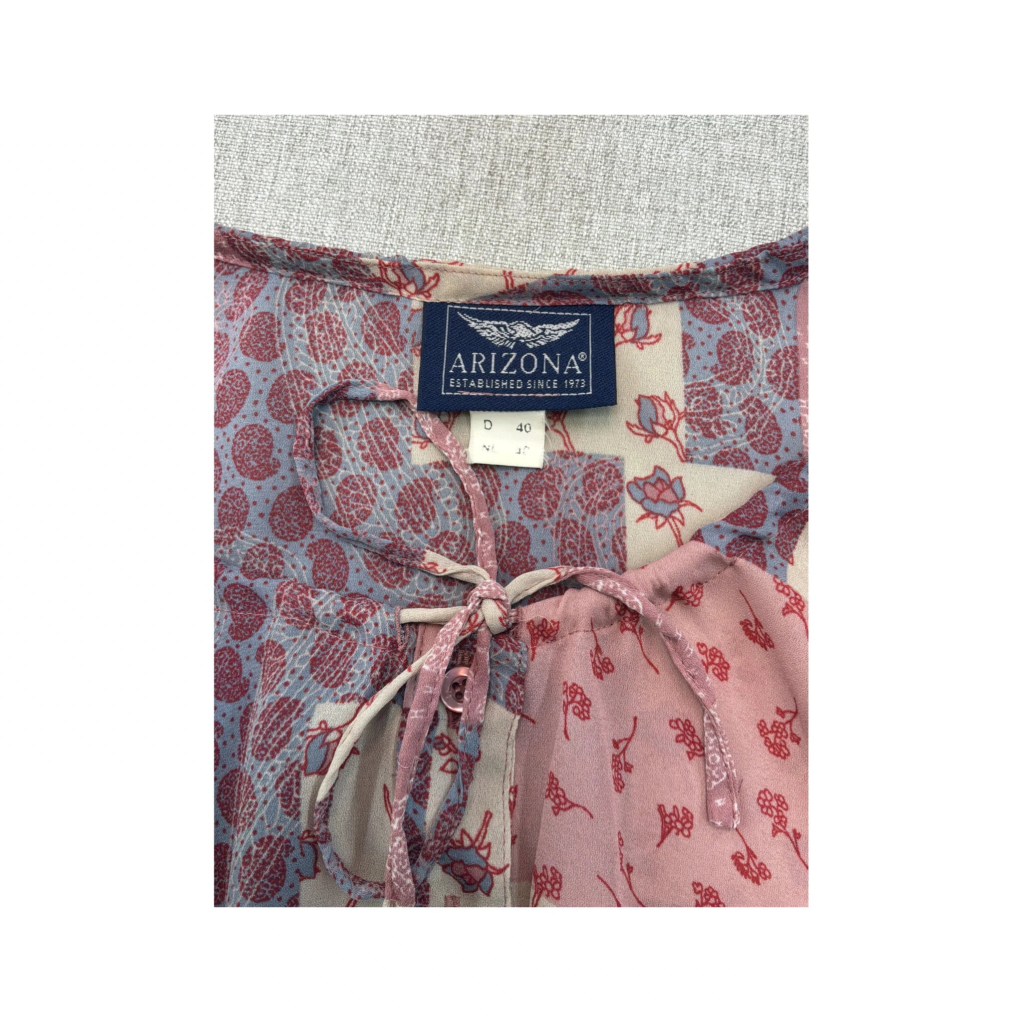 Arizona Patchwork Print Bell Sleeve Blouse