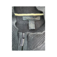 Camisola Tommy Hilfiger Canelada em algodão com Meia gola e Fecho Total