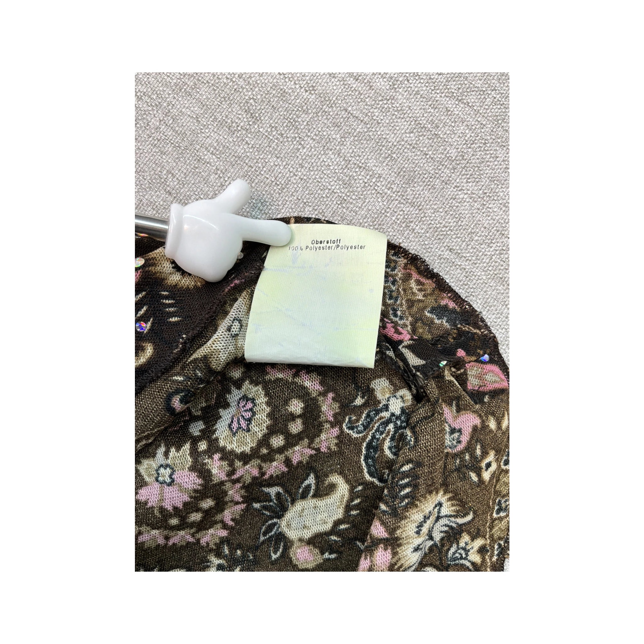 Michele Boyard Paisley Sequin Mesh Tank Top