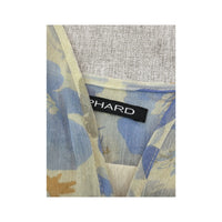 PHARD Floral Sheer Tie Front Mini Dress