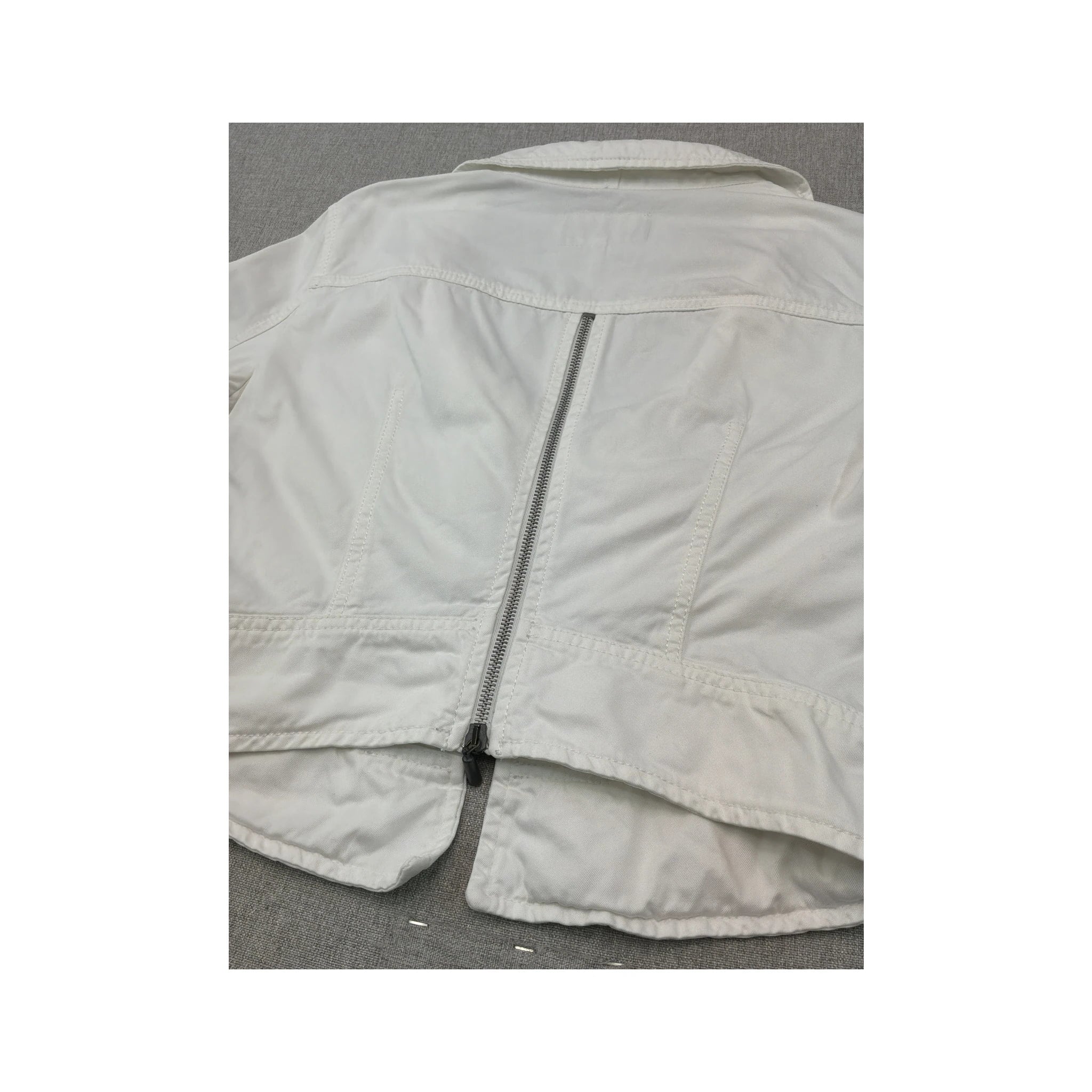 Armani Jeans White Zip Up Utility Jacket