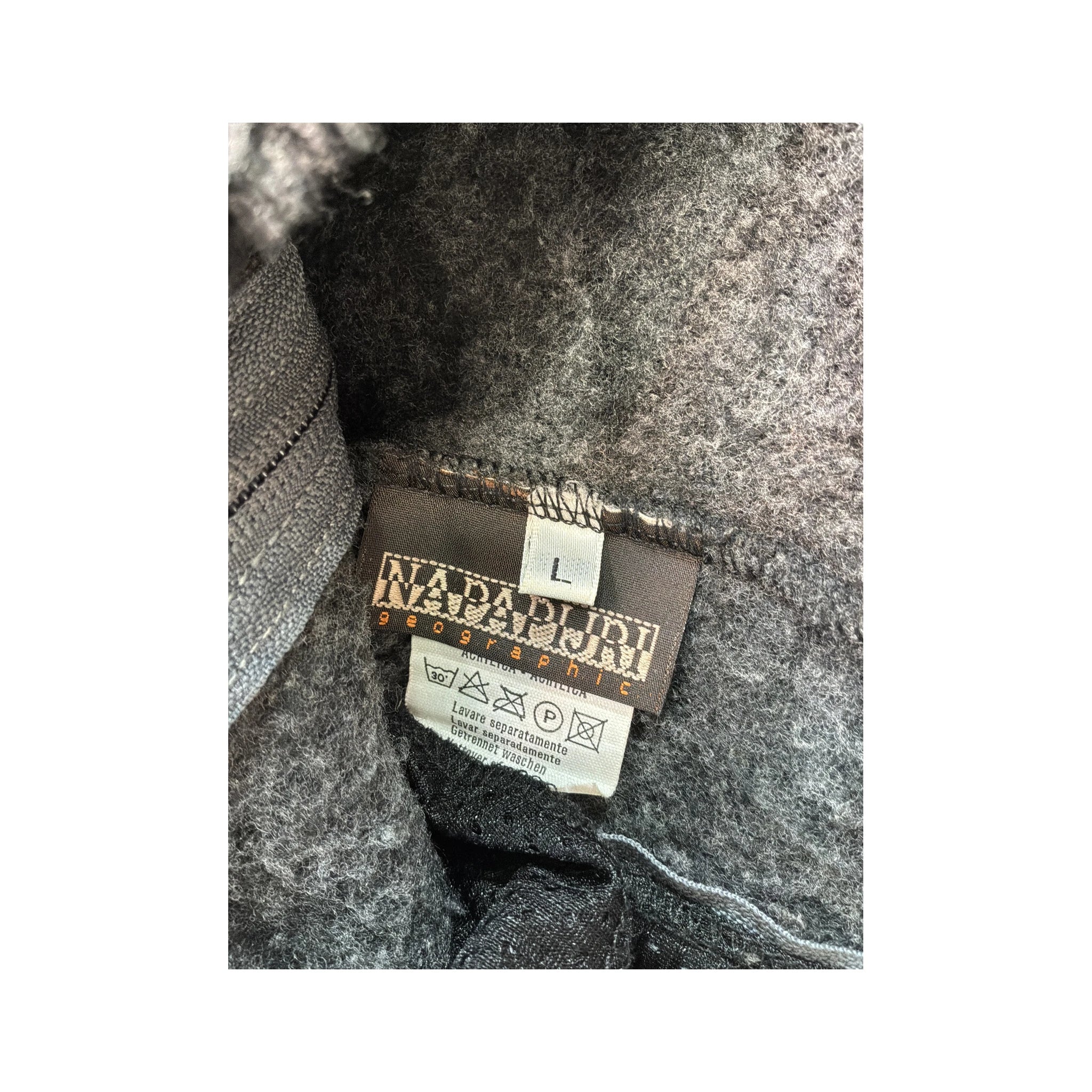 Napapijri Geographic Textured Sherpa Fleece Jacket