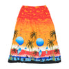 La La Leela Caribbean Print Smocked Topless Dress