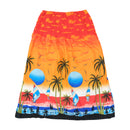 La La Leela Caribbean Print Smocked Topless Dress
