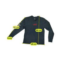 Vans Black Cotton Long Sleeve Logo Shirt