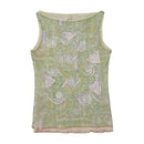 Sonia Fortuna Firenze Sequin Embellished Mesh Tank Top