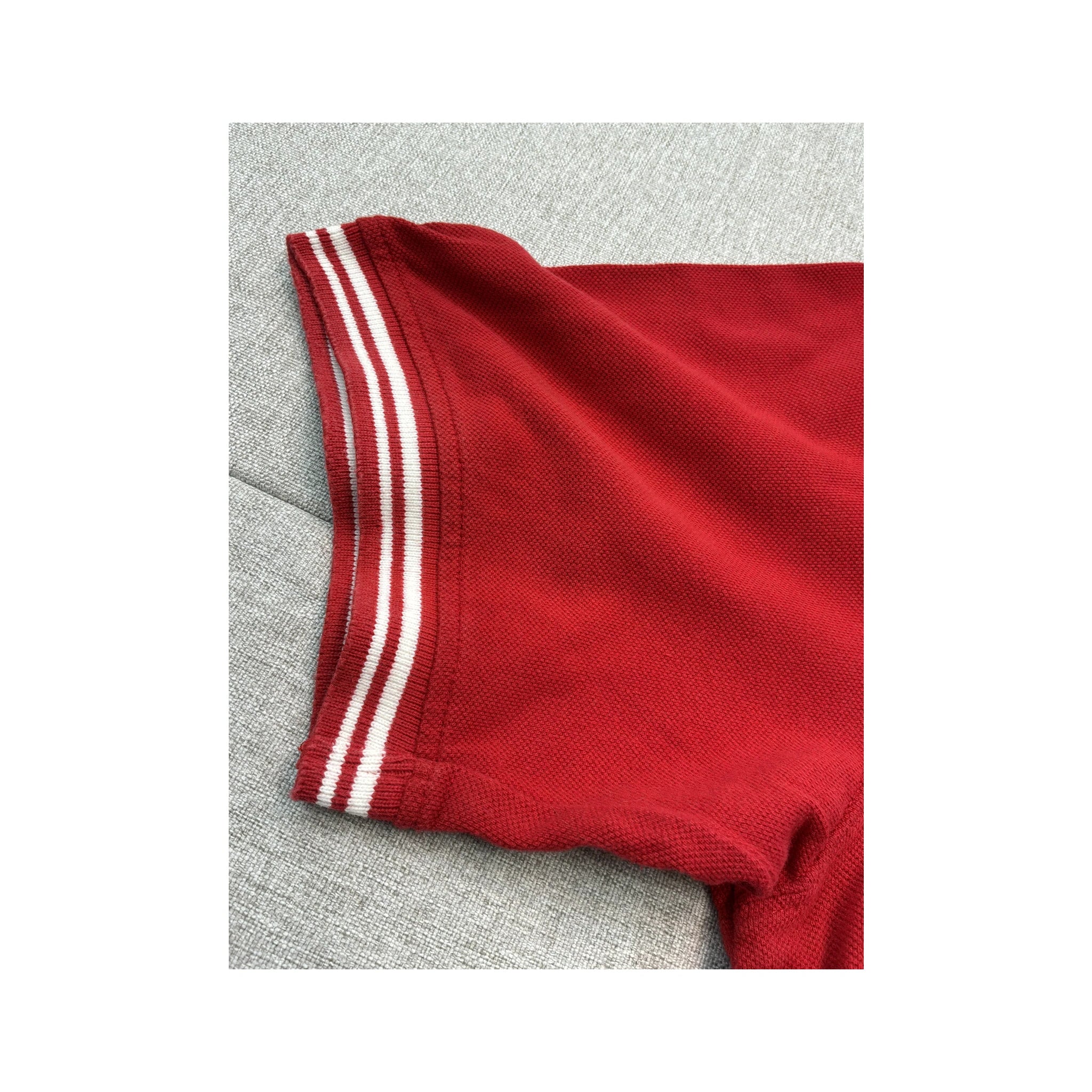Asics Vintage Red Cotton Team Polo