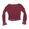 Americo Tavar Embroidered Crochet Trim Blouse