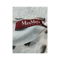 Max Mara Studio Sleeveless Animal Print Silk Blouse Top