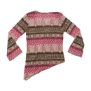 Blusa 2B Rainbow Collection com decote em V, Bainha Assimétrica e estampado Paisley