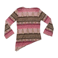 Blusa 2B Rainbow Collection com decote em V, Bainha Assimétrica e estampado Paisley