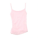Top de alças Transparente rosa em Rede com Bordado floral