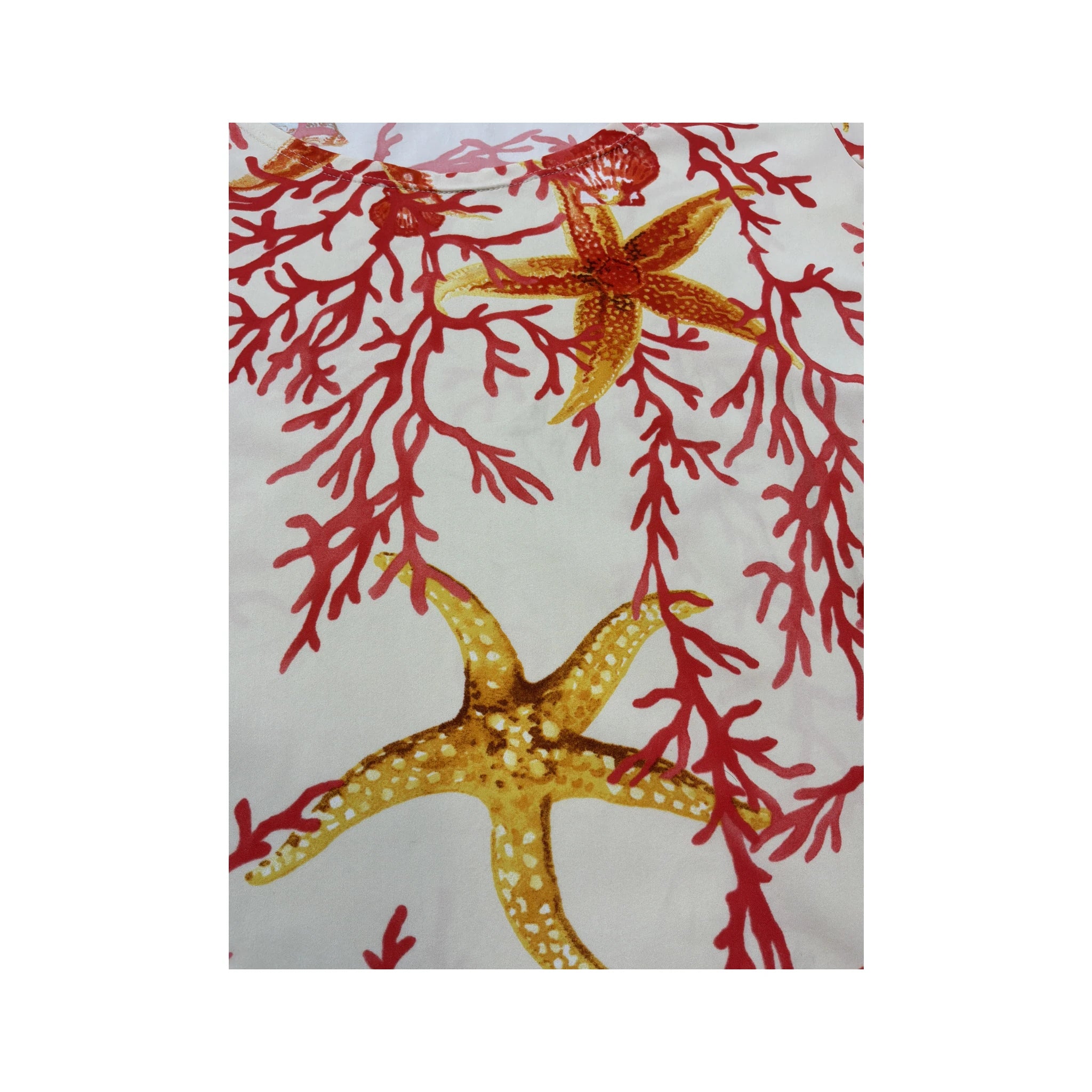 Miss Naory Coral Reef Print Scoop Neck T-shirt (Repriced)