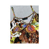 Coccapani Trend Sequin Trim Abstract Floral Tank Top