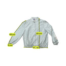 Yesica Vintage Metallic Silver Textured Zip-Front Jacket