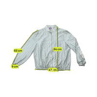 Yesica Vintage Metallic Silver Textured Zip-Front Jacket