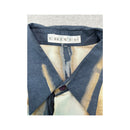 Camisa CRIVER em Viscose de Manga curta com estampado de Grelha abstrato